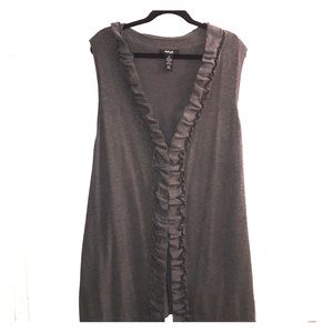 Style & Co. long gray sleeveless sweater